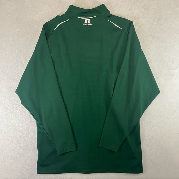 Waynflete Russell Athletic 1/4 Zip Green Pull Over Sweater - Picture 5 of 9